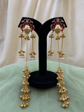 Ruby Cascade kashmiri Jhumkas