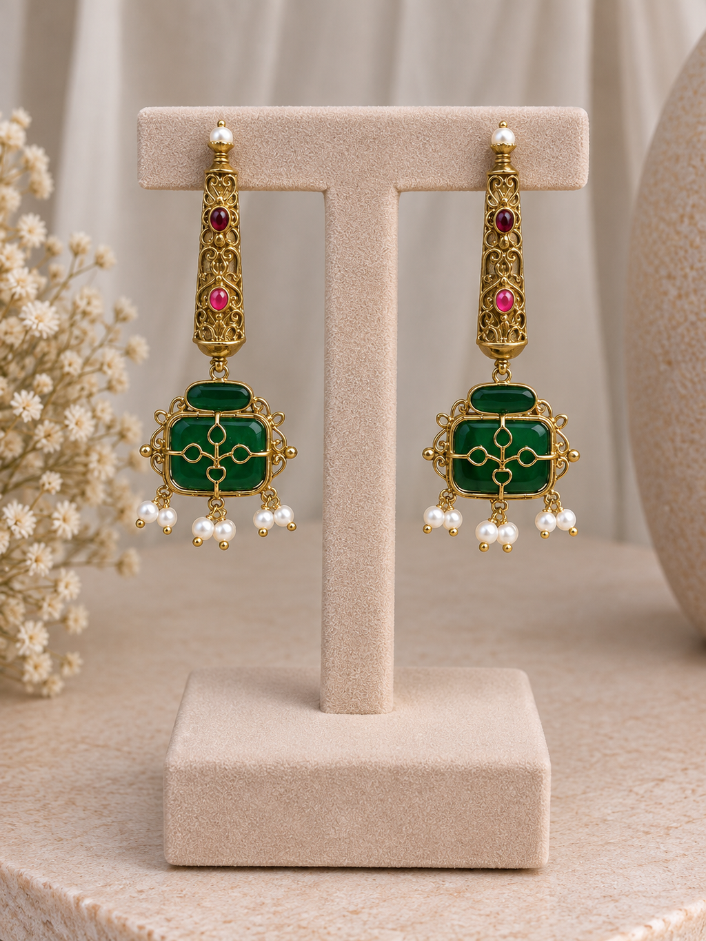 Kivara Emerald Heritage Earrings