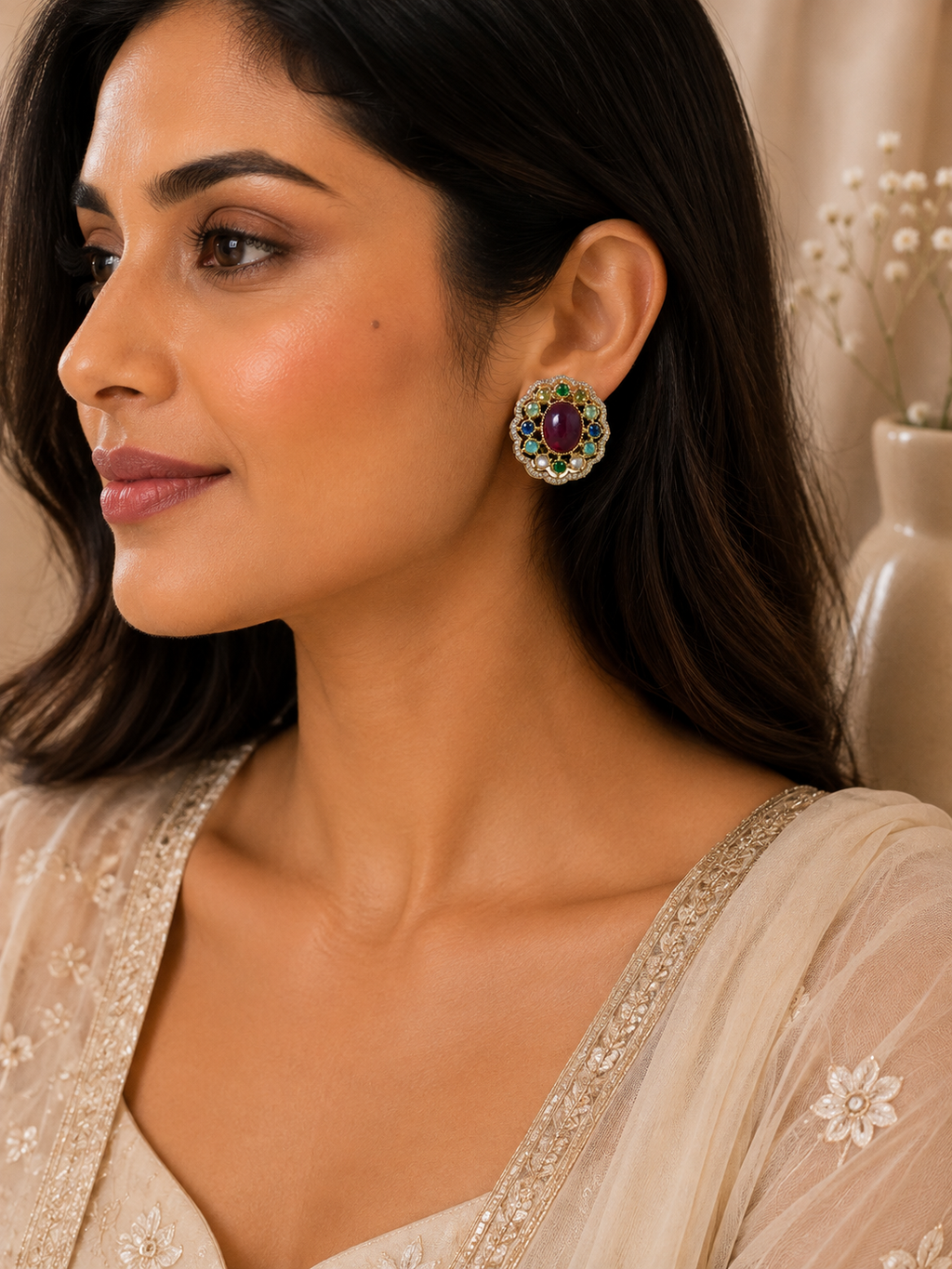 Elvina Multicolour Stud Earrings