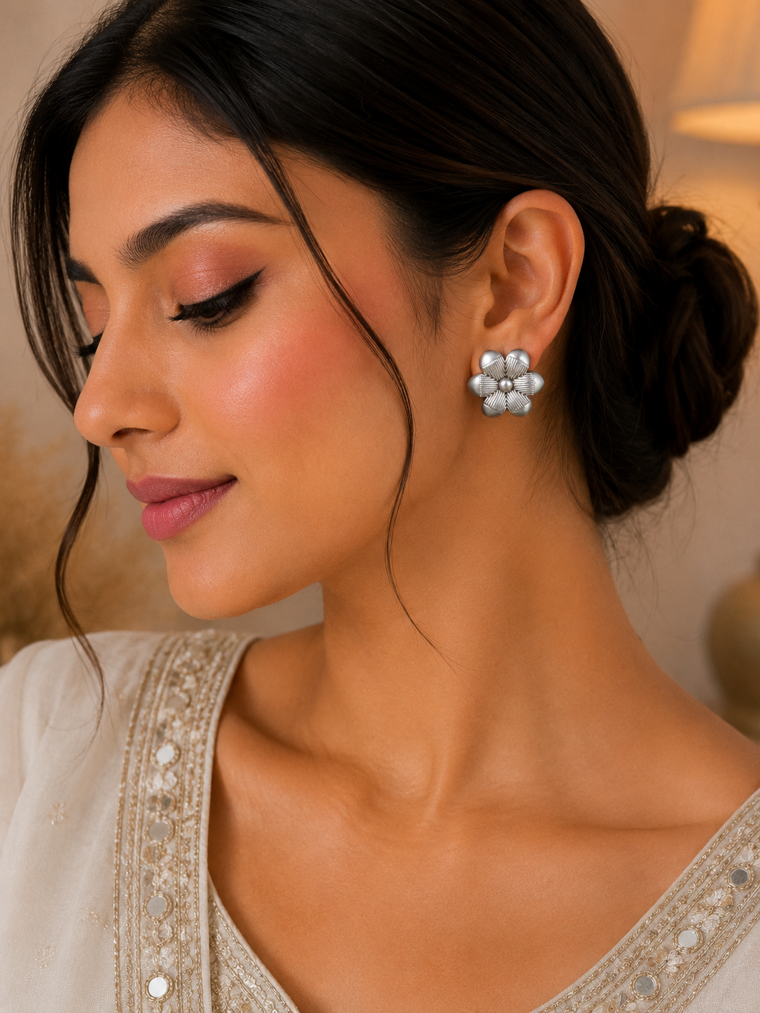 Sereya Silver Studs