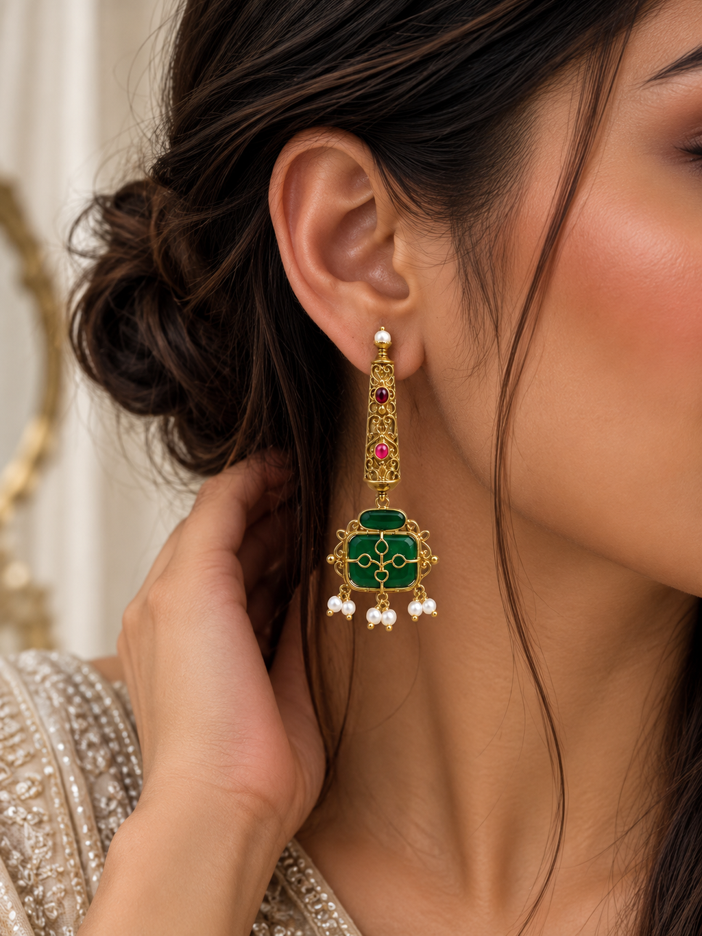 Kivara Emerald Heritage Earrings