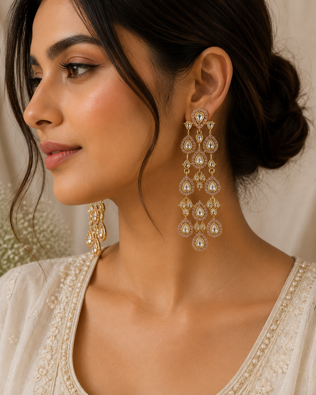 Ishani Kundan Earrings