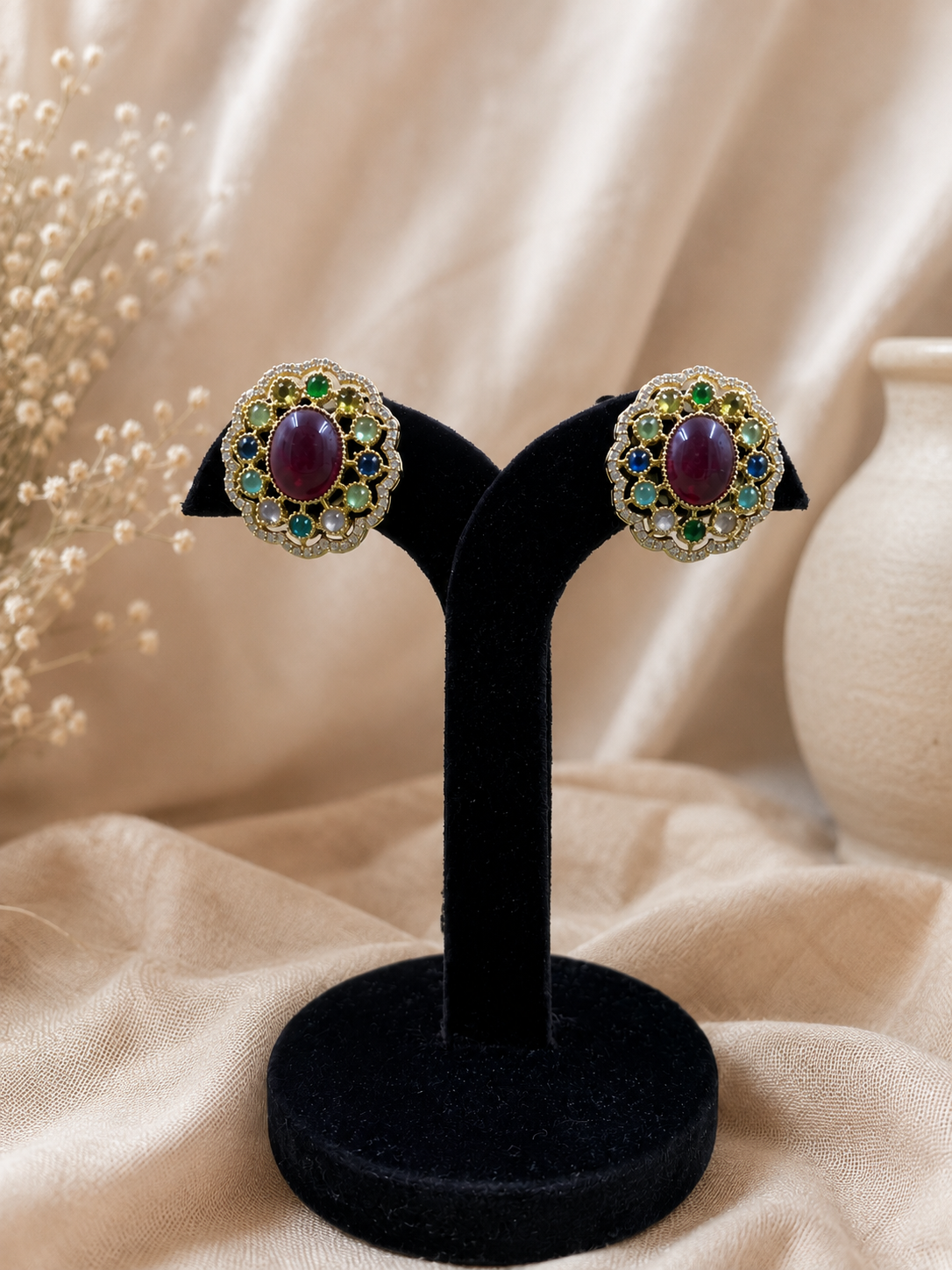 Elvina Multicolour Stud Earrings