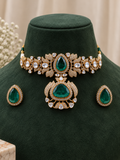 Aavira Emerald Kundan Choker Set