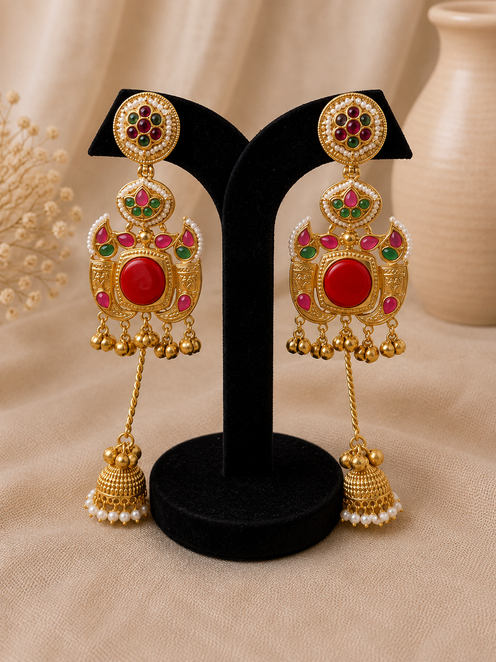 Tavira Kashmiri Jhumka Earrings