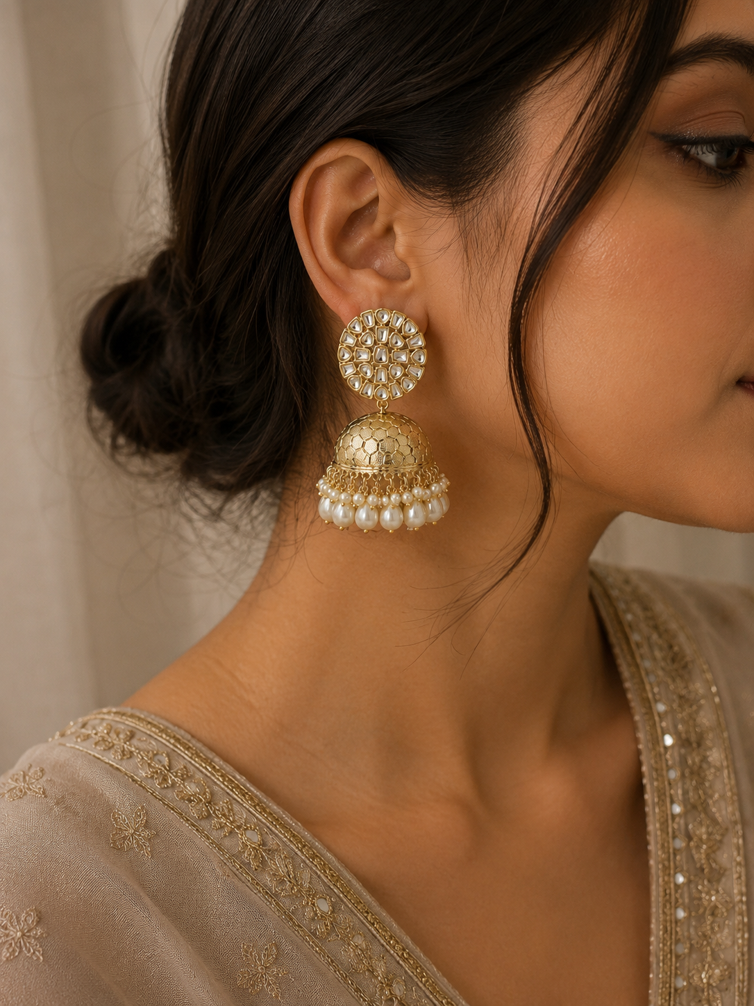 Samyra Kundan Jhumkas