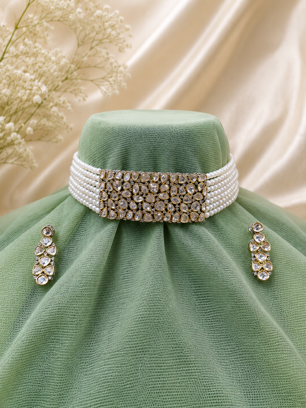 Pearl Veil Choker Set