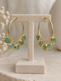 Tavira Stone Hoop Earrings