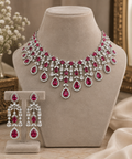 Ruvika Ruby AD Necklace Set