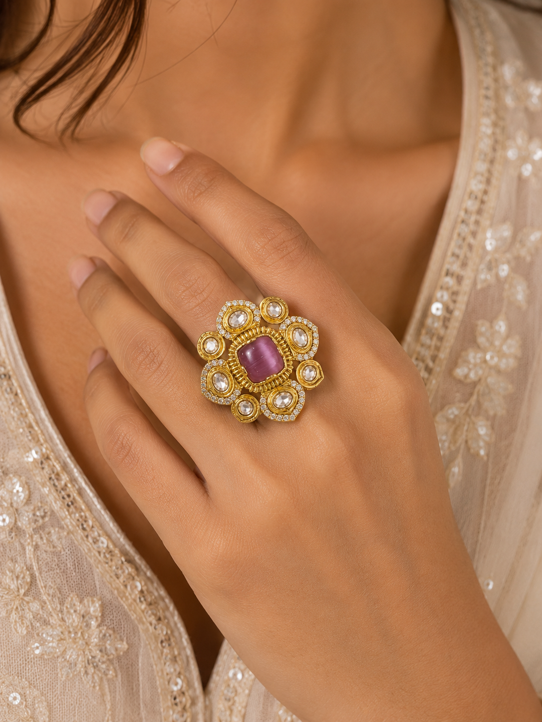 Kaelira Kundan Ring
