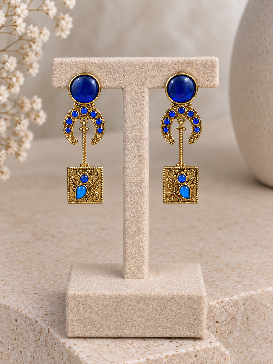 lyra Blue Heritage Earrings