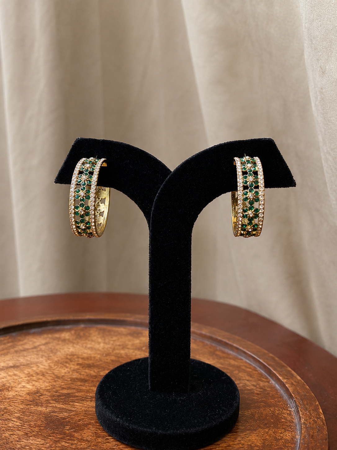 Eshira Emerald Hoops