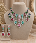 Zariya Multicolour AD Necklace Set
