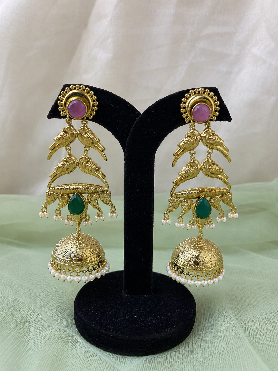 Tavira Bird Jhumka Earrings