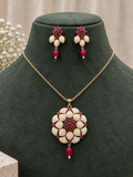 Arohi Pearl Medallion Necklace Set