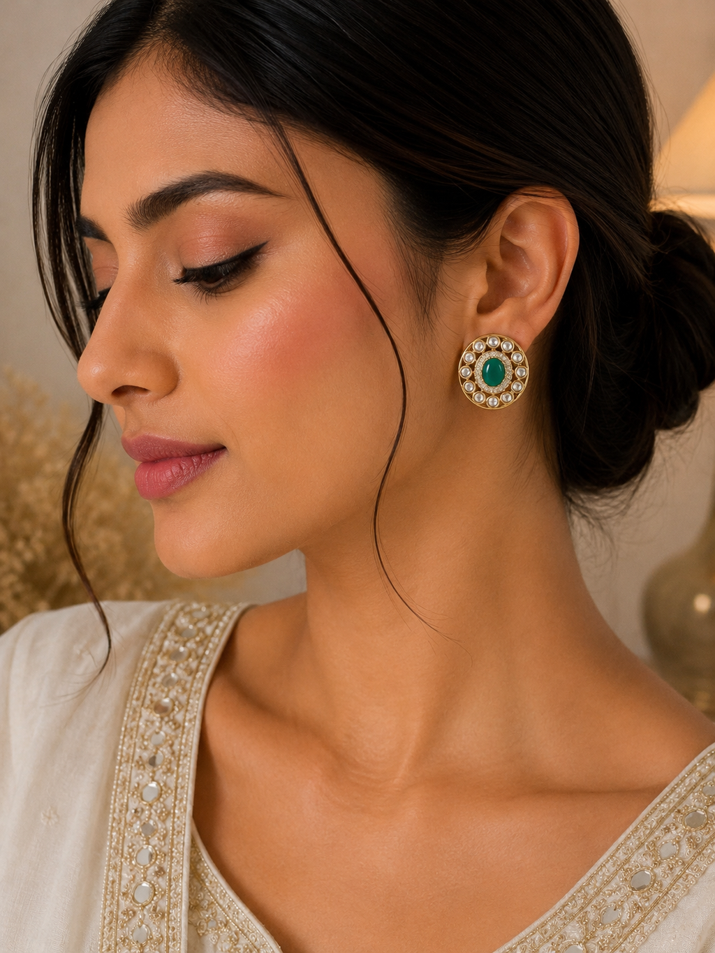 Tavira Emerald Studs