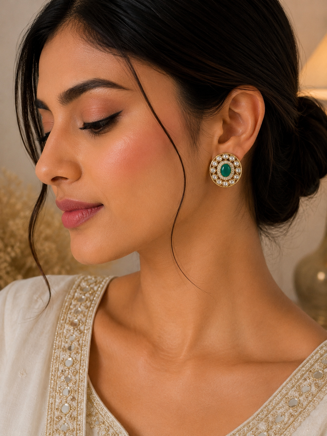 Tavira Emerald Studs