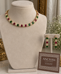 Ruvira Emerald Ruby Necklace Set