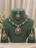 Tvesha Aqua Kundan Necklace Set