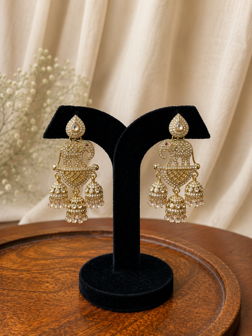 Pranika Elephant Jhumka Earrings