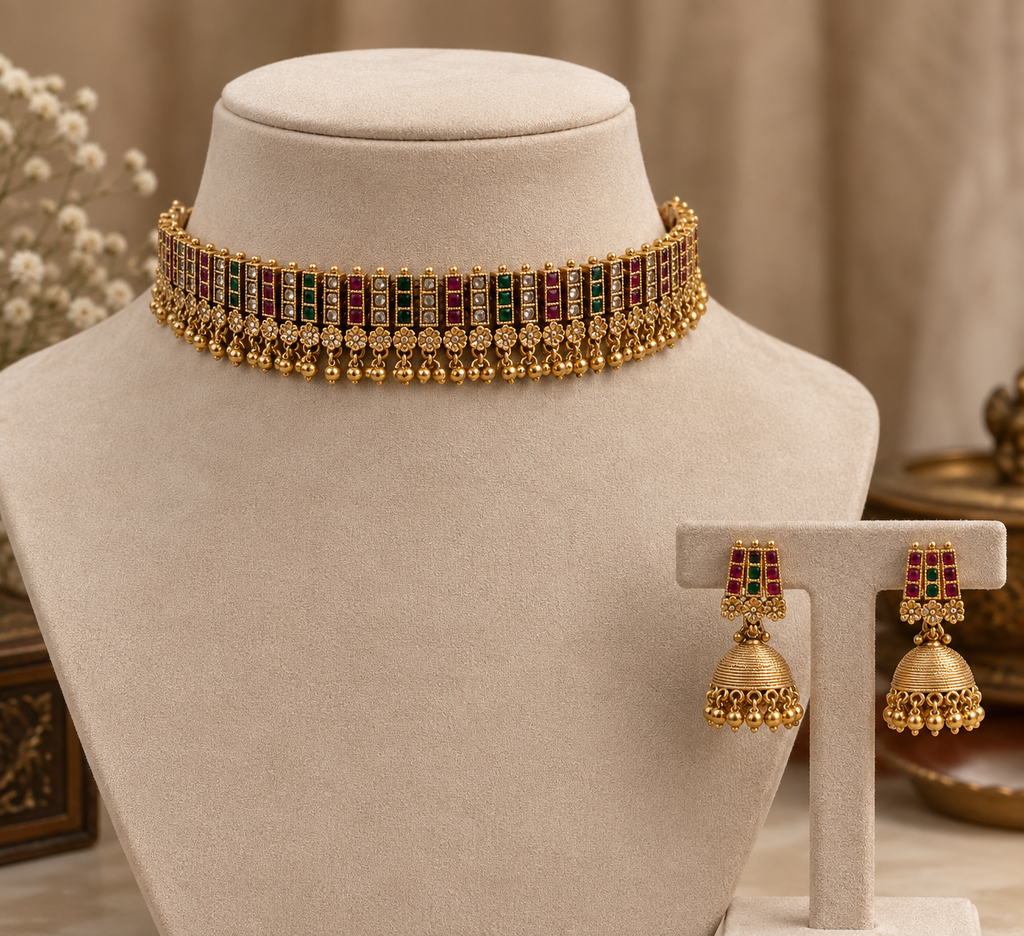 Aavritti Navratna Choker Set