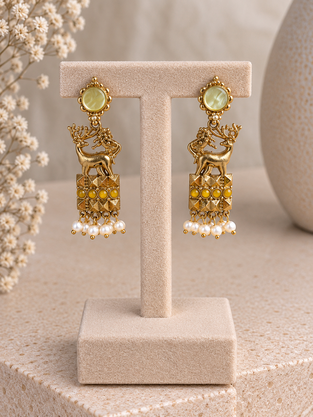 Reyana Stag Heritage Earrings