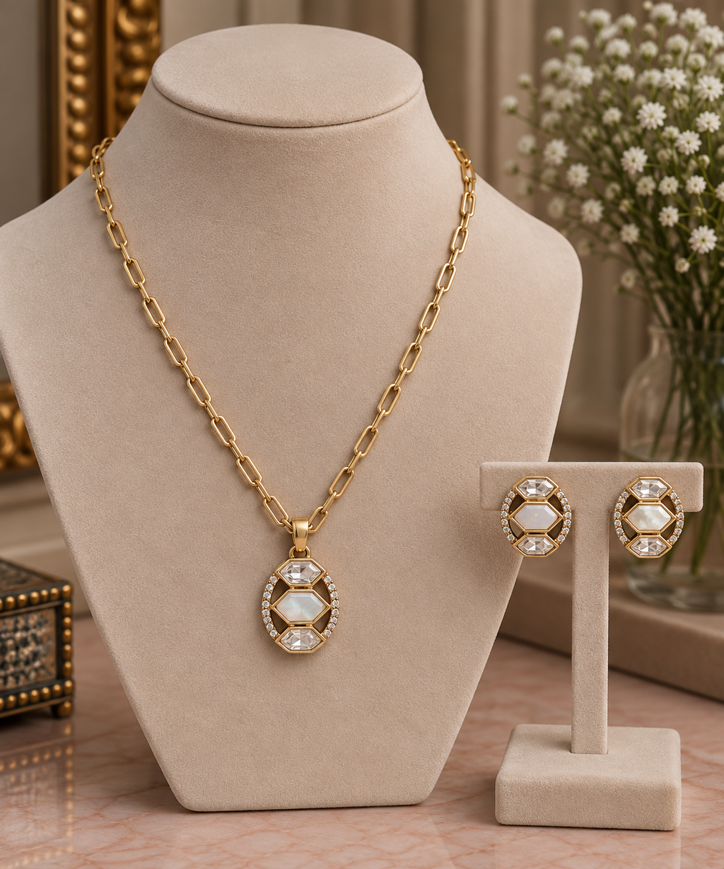 Vihana Polki Pendant Set