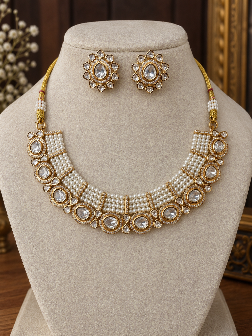 Tavisha Pearl Kundan Necklace Set