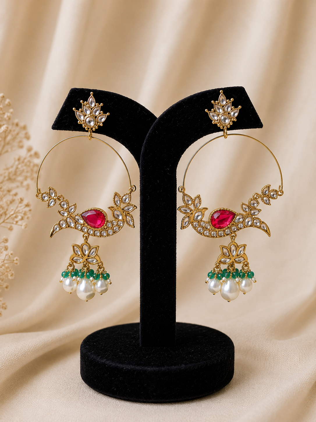 Gulnaar peacock Earrings