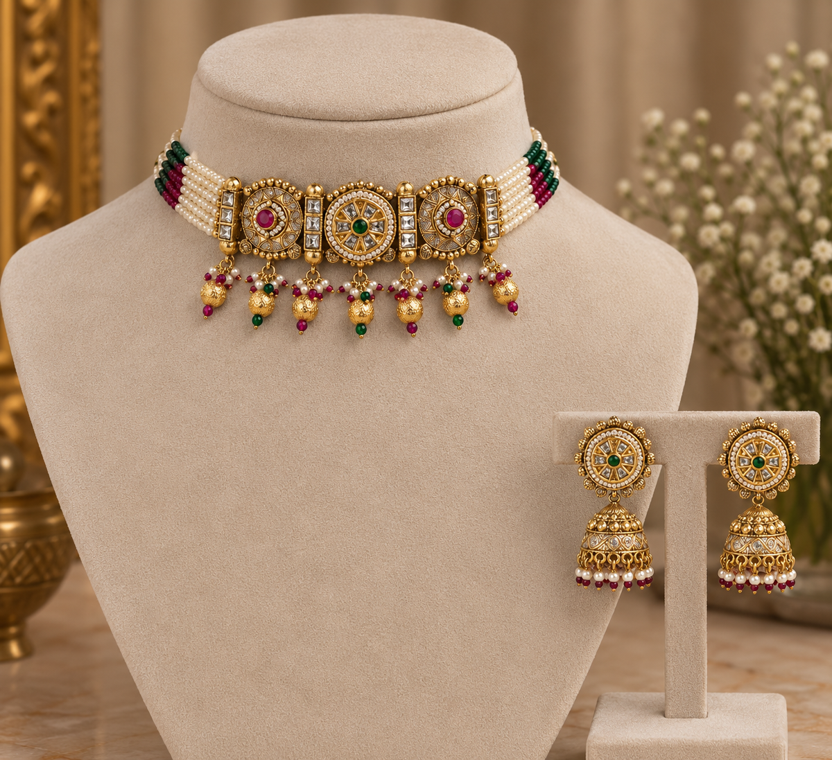 Ishani Meenakari Choker Set