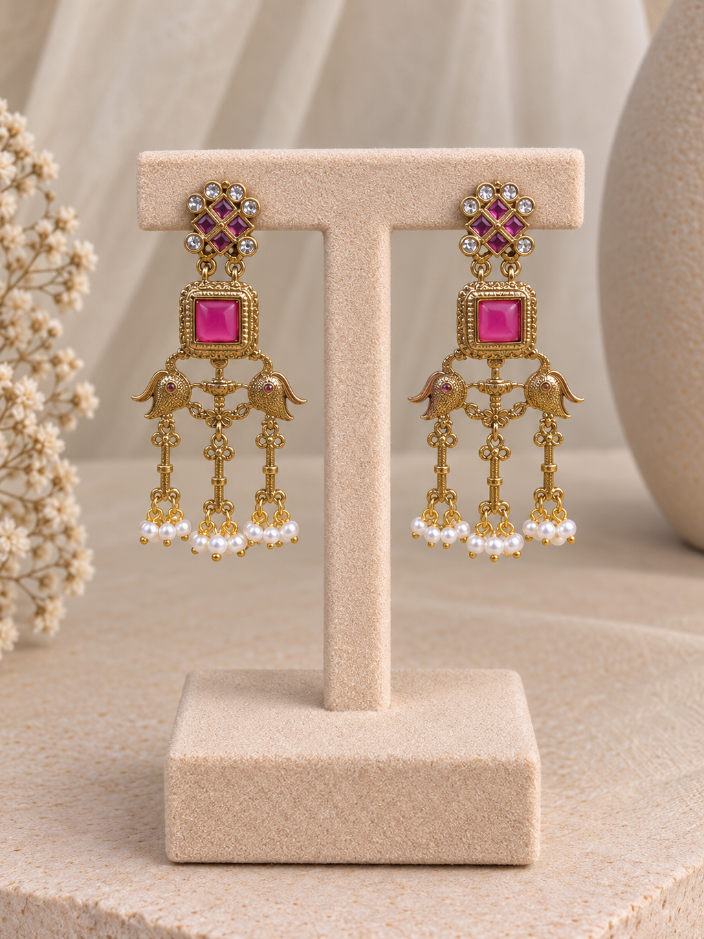 Zarelle Ruby Chandelier Earrings