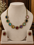 Reyna Navratan Necklace Set