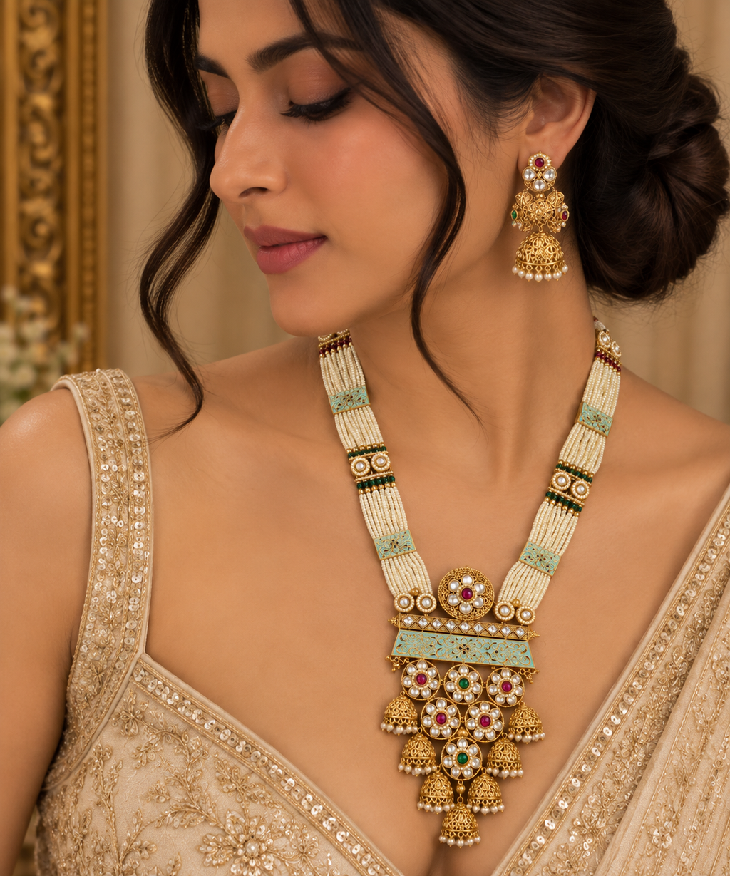 Aarunya Heritage Jhumka Haar