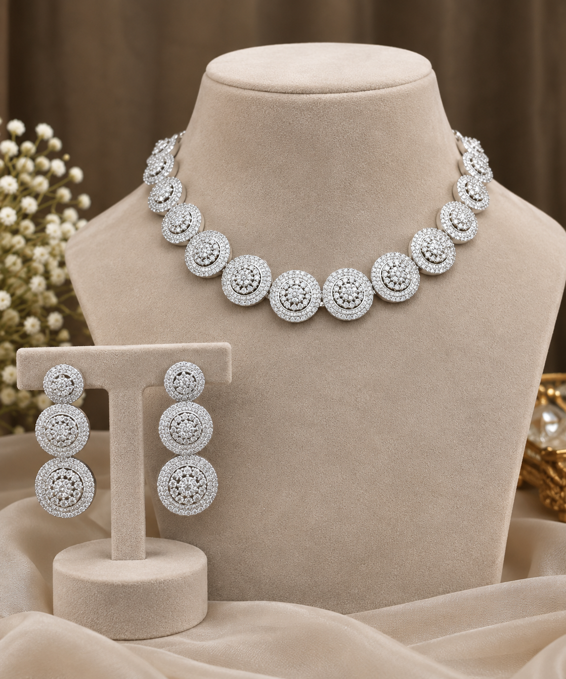 Zarelle Halo AD Necklace Set