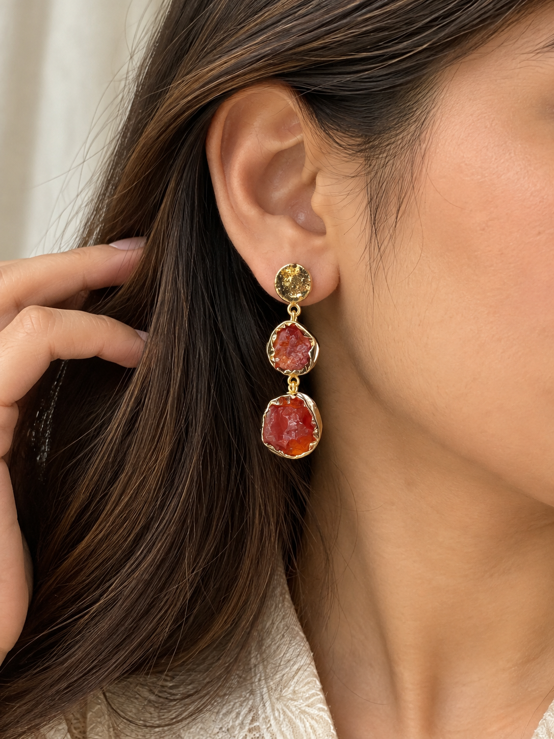 Saira Ember Drop Earrings