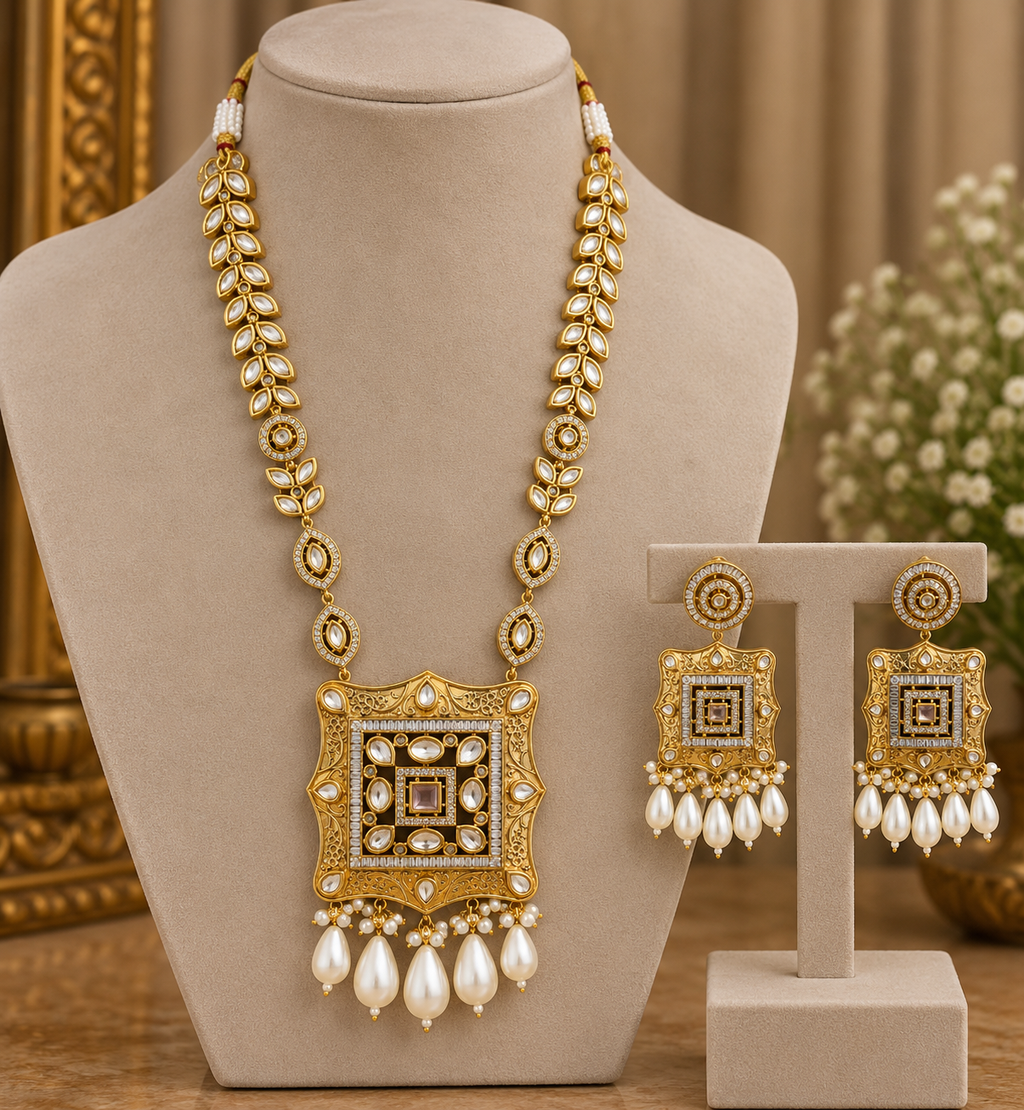 Meherza Kundan Pendant Haar