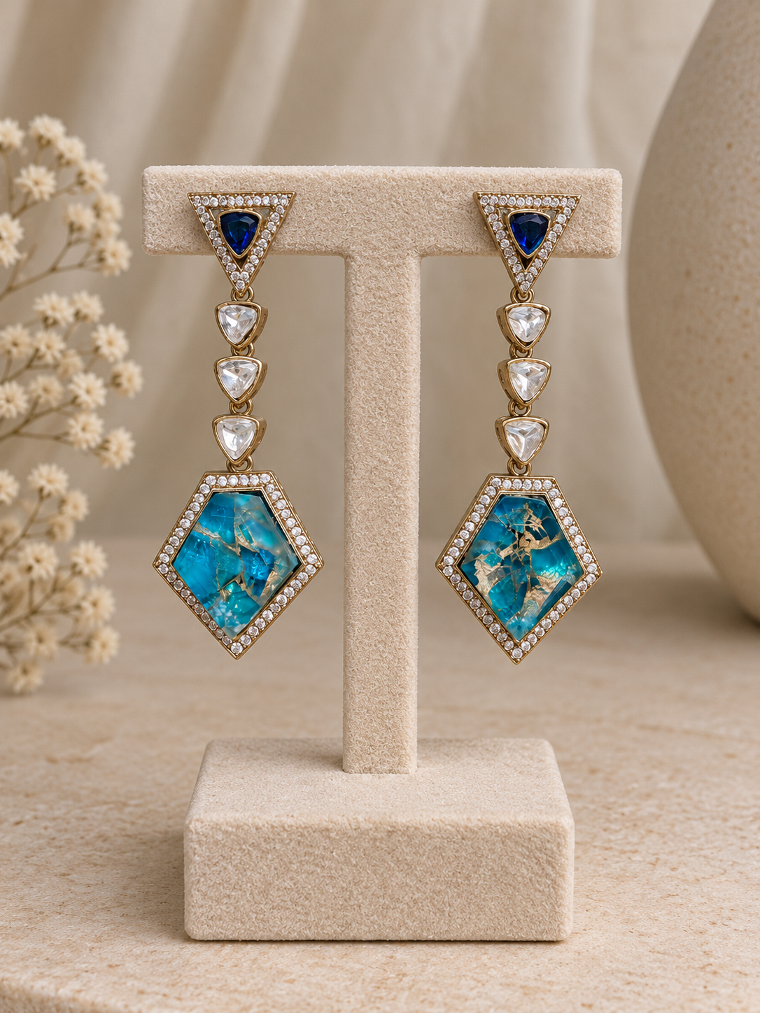 Aeris blue Drop Earrings
