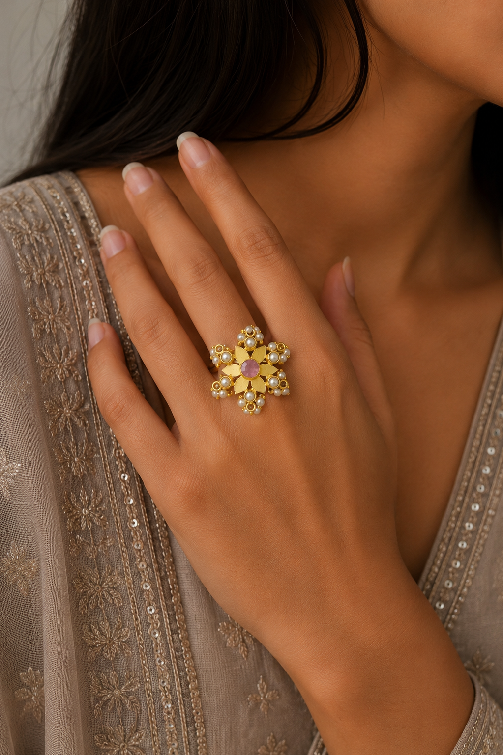 Yavira Floral Ring