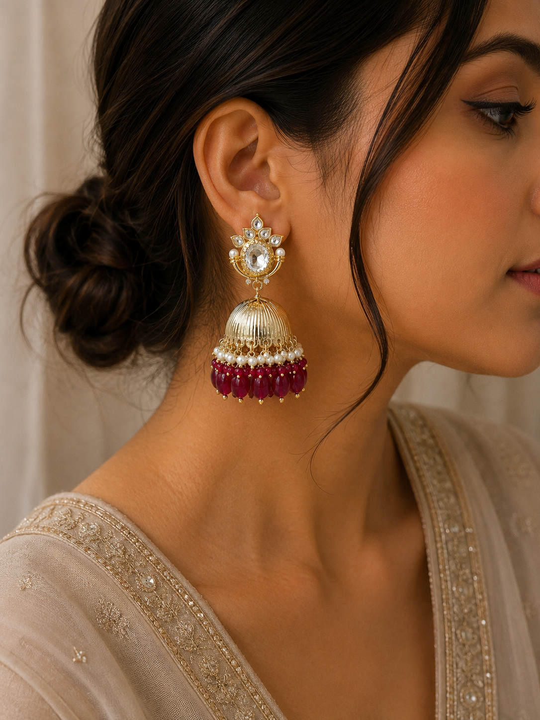 Tavisha Ruby Jhumkas
