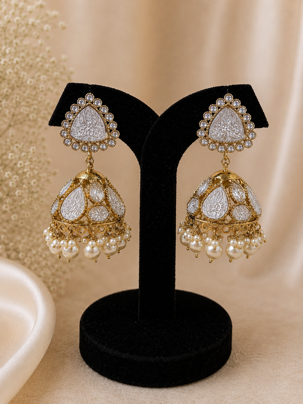 Devika Pearl Jhumkas
