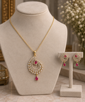 Ruvika Ruby Pendant Set