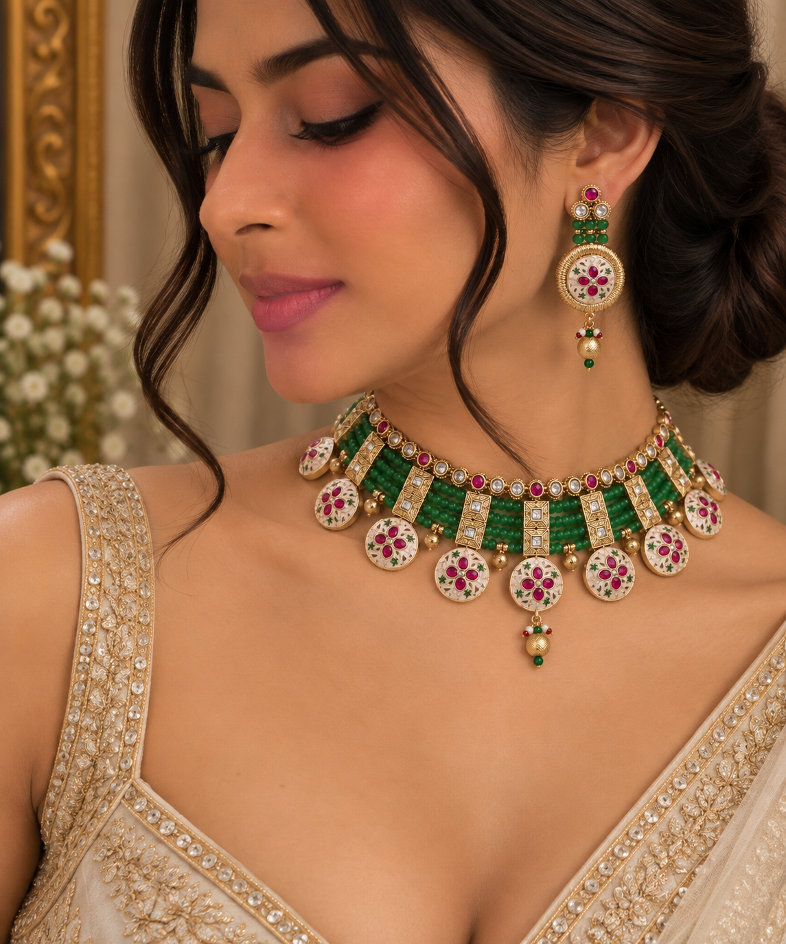 Avyanna Meenakari Choker Set
