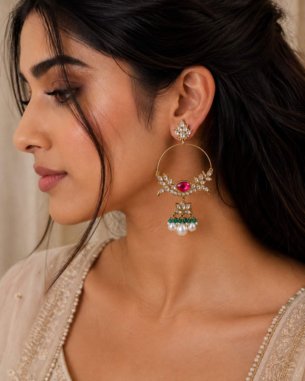 Gulnaar peacock Earrings