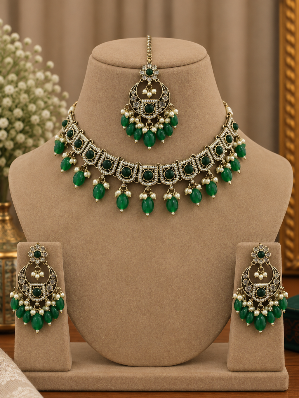 Vihana Emerald Choker Set