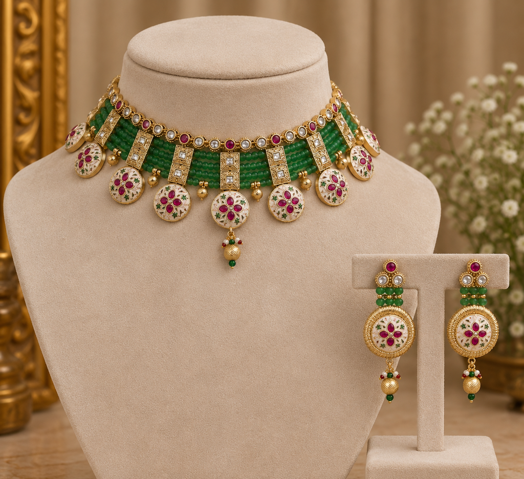 Avyanna Meenakari Choker Set