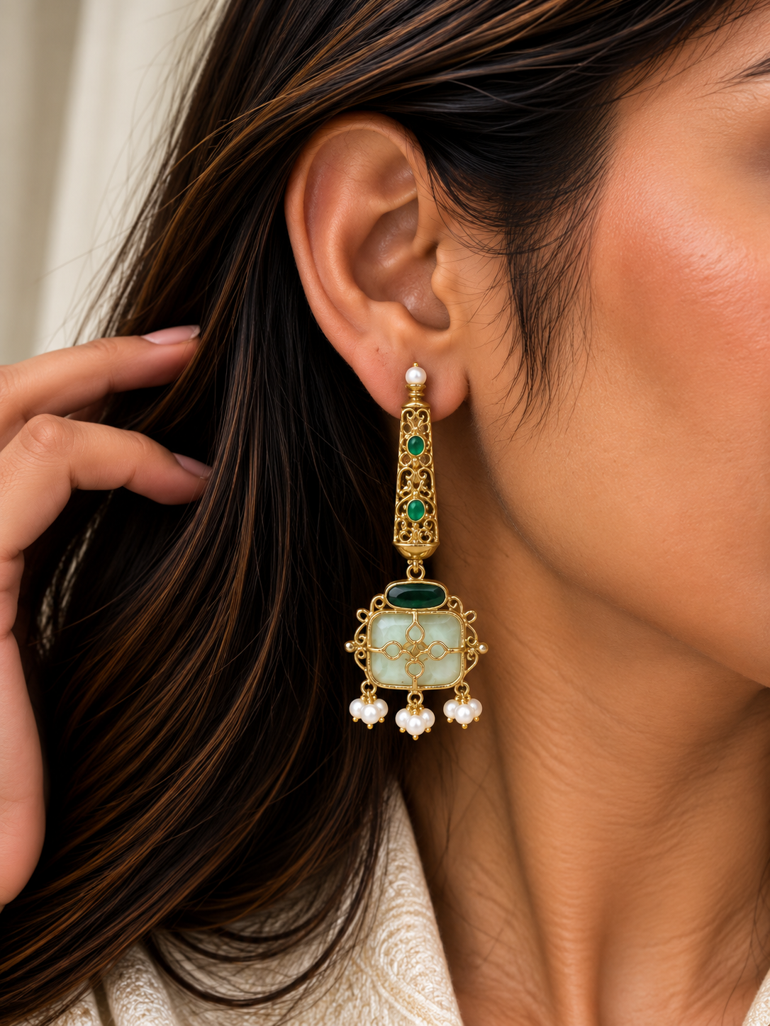 Kivara Mint Heritage Earrings