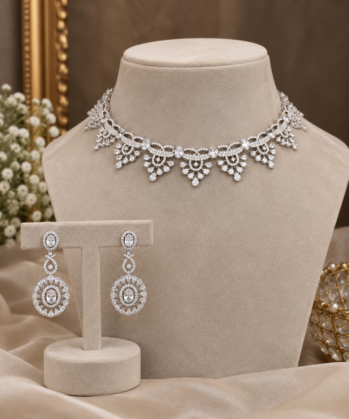 Aveline Diamond Necklace Set