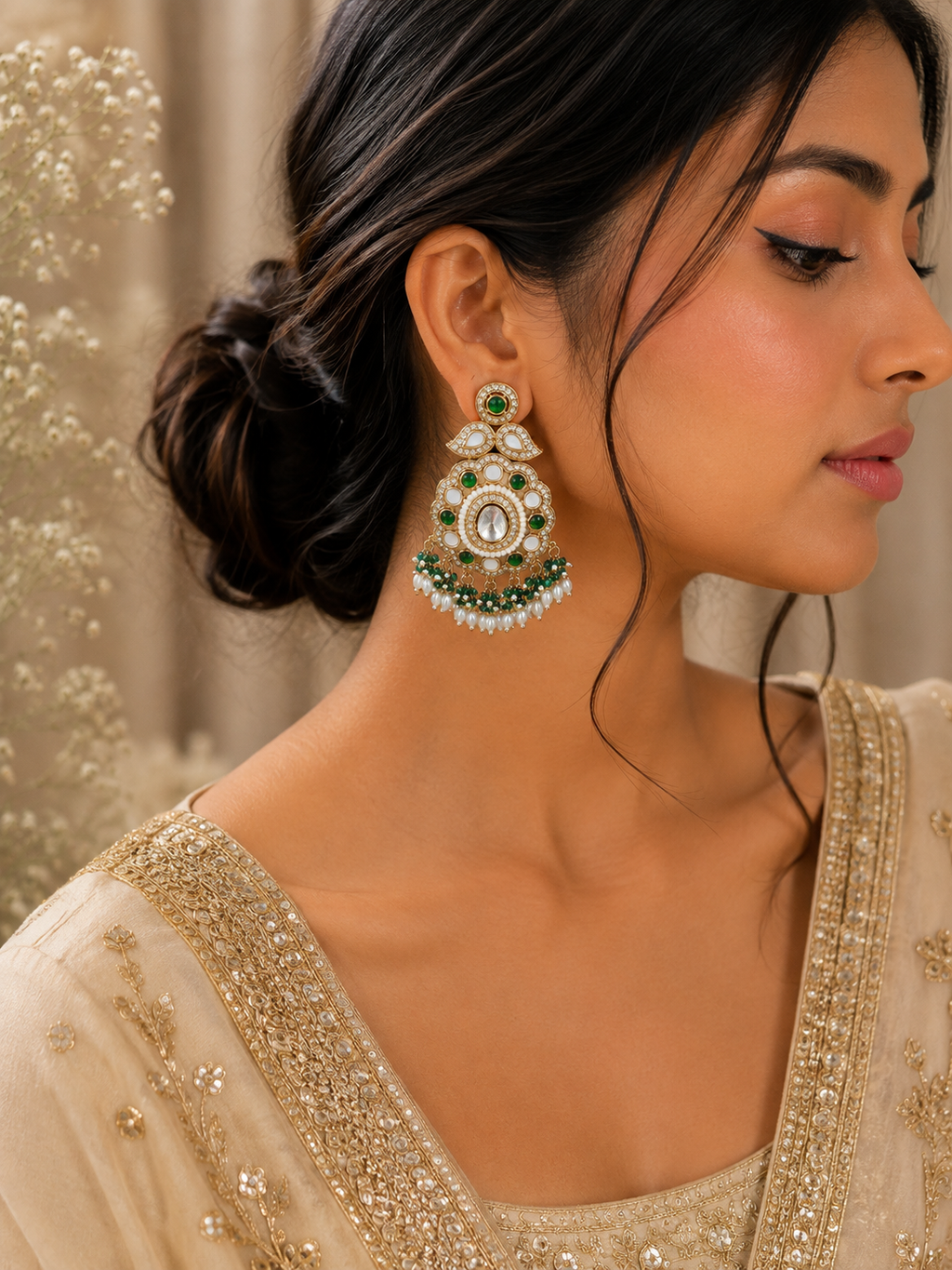 Ishira Emerald Earrings