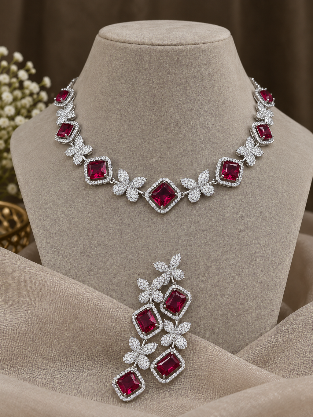 Virelle Ruby Necklace Set