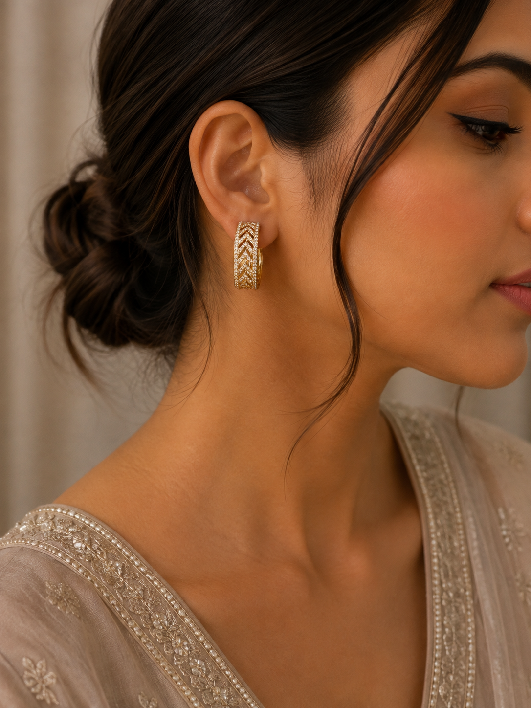Kaivya Chevron Hoops